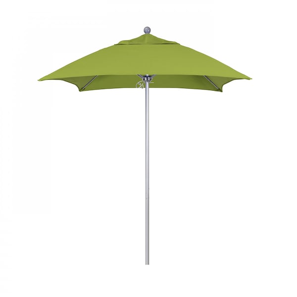California Umbrella 6' Silver Aluminum Market Patio Umbrella, Sunbrella Macaw 194061333983 - main